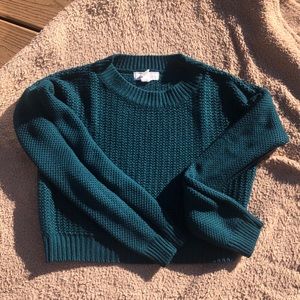 Cropped Teal Sweater